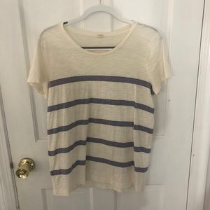 J.Crew short sleeve chambray striped top